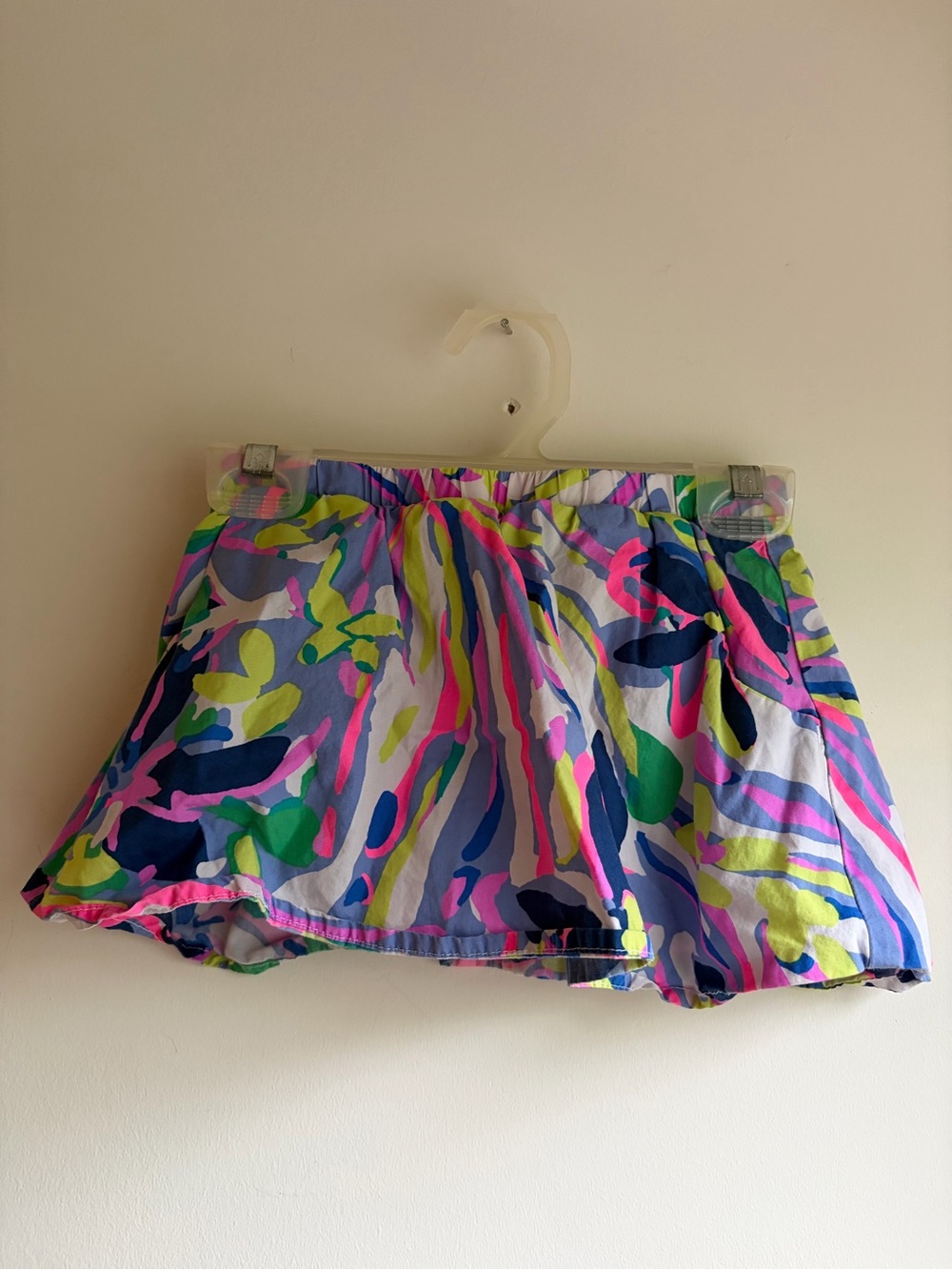 Lilly Pulitzer Girls Skort Size S 4-5 Pink Green Blue Floral Artistic